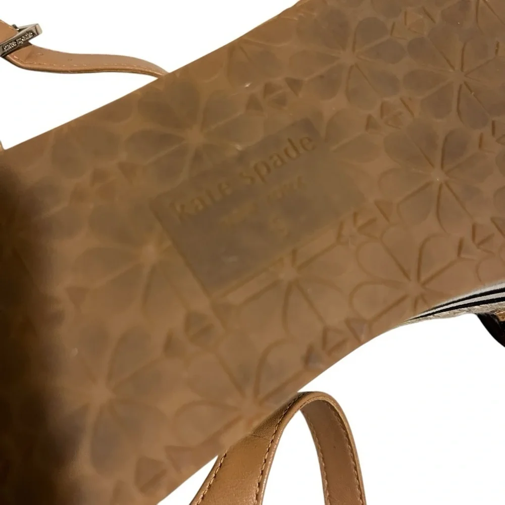 Kate Spade Picnic Platform Sandal Size 9 Ankle Strap Leather